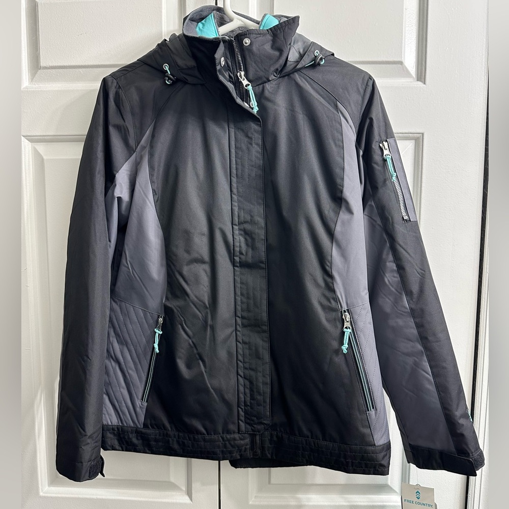 Free Country Radiance 3-in-1 Women's Super Softshell Jacket *Small* Black